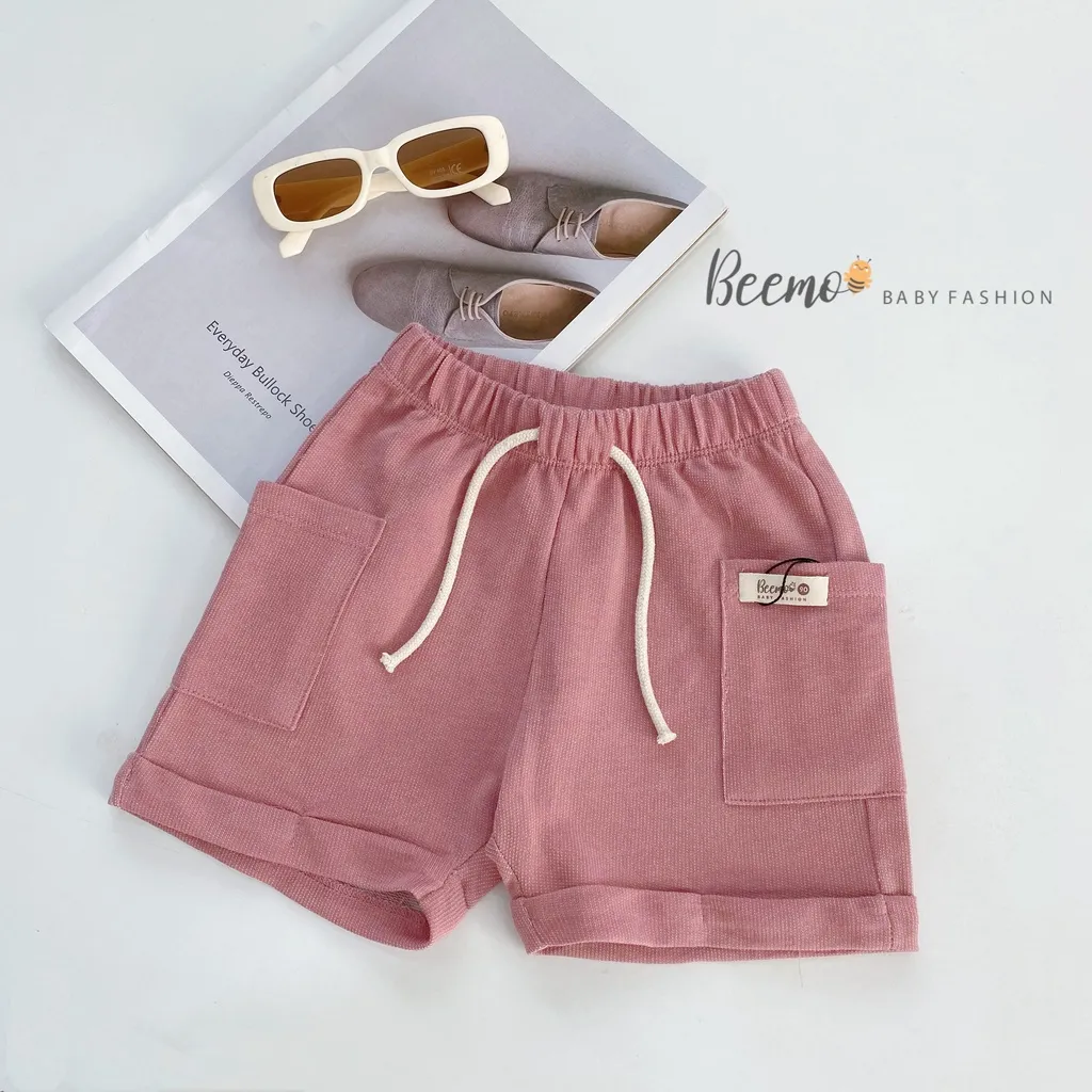 Ảnh Quần đùi cotton siêu xinh cho bé Beemo,Chất liệu da cá co giãn, thấm mồ hôi,Cạp chun mềm mại kèm dây rút B275 3