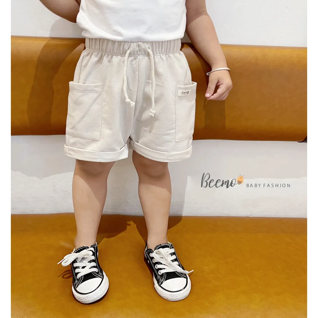 Ảnh Quần đùi cotton siêu xinh cho bé Beemo,Chất liệu da cá co giãn, thấm mồ hôi,Cạp chun mềm mại kèm dây rút B275 4