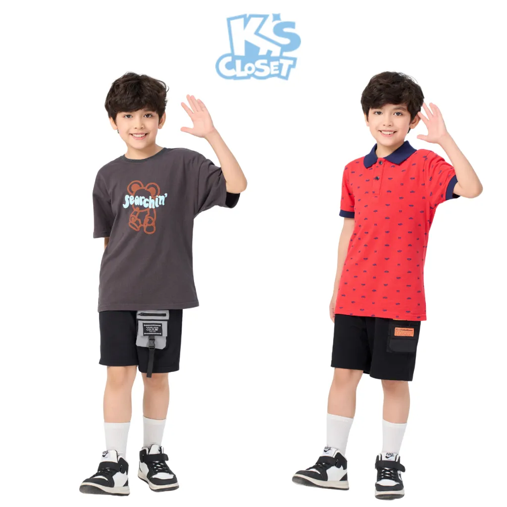 Ảnh Quần Đùi K'S CLOSET Chất Liệu Vải Cotton Có 1 Túi Hộp Cho Bé Trai (2-14 tuổi) từ 10kg-55kg KT027FIS, E010FIS 1