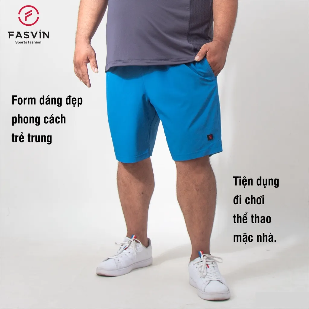 Ảnh Quần đùi nam BIGSIZE FASVIN D20206.HN chất vải gió co giãn mềm mát túi có khóa cho người từ 80-120kg 2