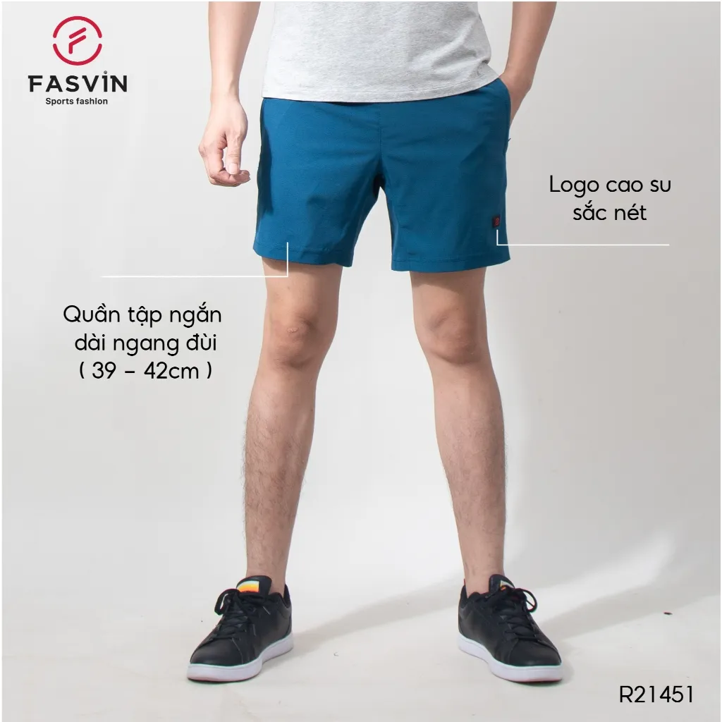 Ảnh Quần đùi nam chạy bộ Fasvin R21451.HN vải Dù Gió co giãn nhẹ mát 4