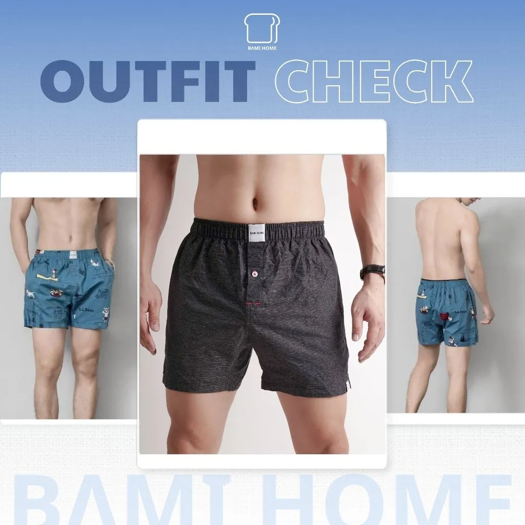 Ảnh Quần đùi nam cotton BAMI HOME mặc ngủ nhà có túi mềm mại thoáng mát QC01 - 5 2