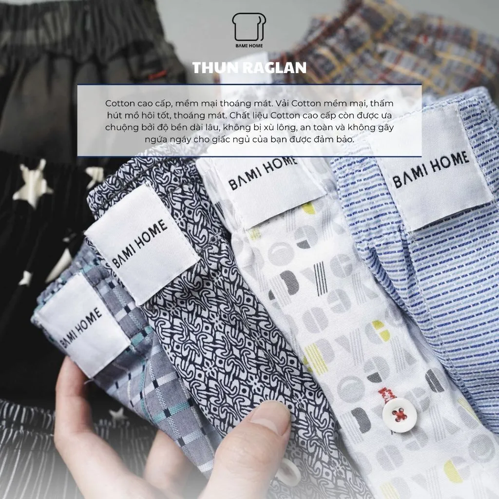 Ảnh Quần đùi nam cotton BAMI HOME mặc ngủ nhà có túi mềm mại thoáng mát QC01 - 5 3