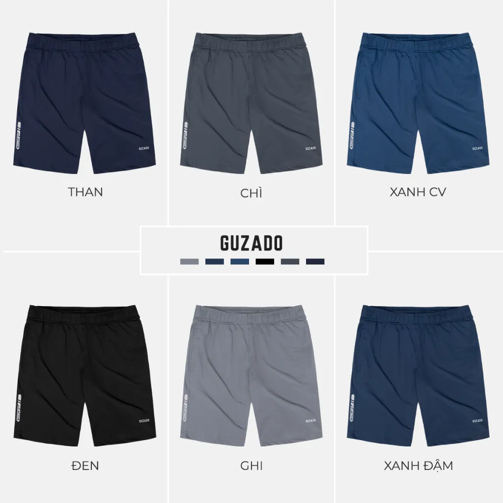 Ảnh Quần đùi nam Guzado mẫu short vải thun lạnh SIÊU CO GIÃN,thoáng mát vận động thoải mái GSR02 2