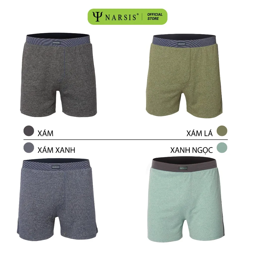 Ảnh Quần Đùi Nam Narsis Bigsize Chất Cotton Mềm Mại, Thoáng Khí, Hàng Thiết Kế Chính Hãng 3