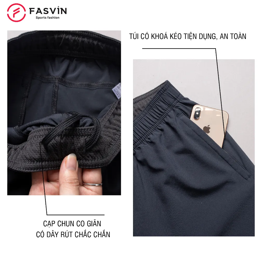 Ảnh Quần đùi nam thể thao Fasvin Q475.1.HN chất gió chun co giãn bền đẹp 4