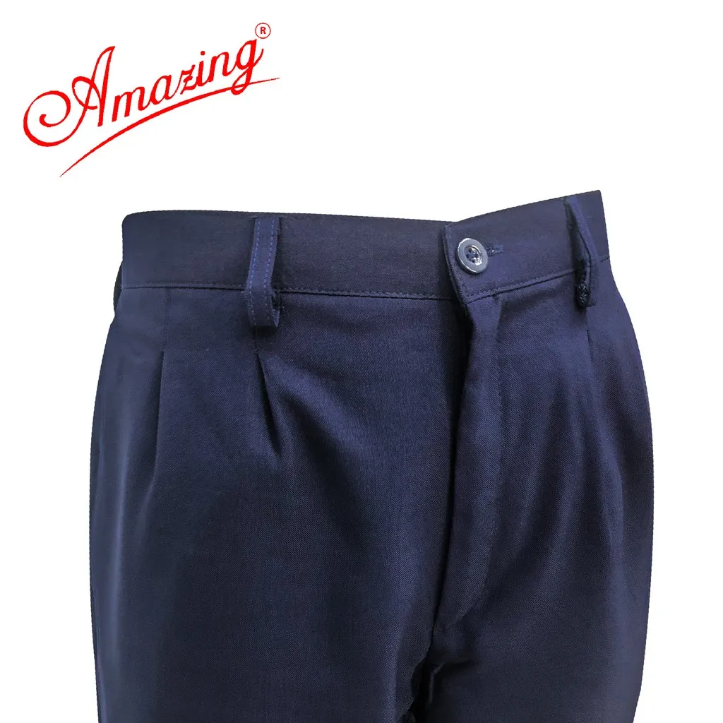 Ảnh Quần xanh học sinh lưng thun, đồng phục đi học, xếp 2 ly, dây kéo,form rộng, từ 20 đến 95kg, AMAZING 4