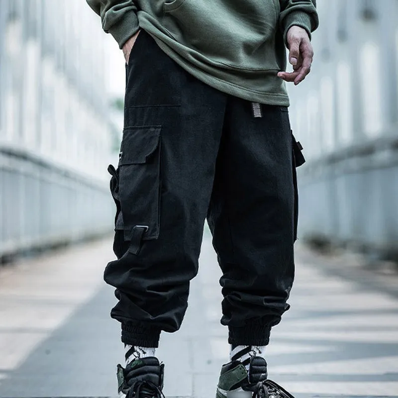 Ảnh Quần yếm hip hop dáng rộng phong cách chức năng nam IELGY 1