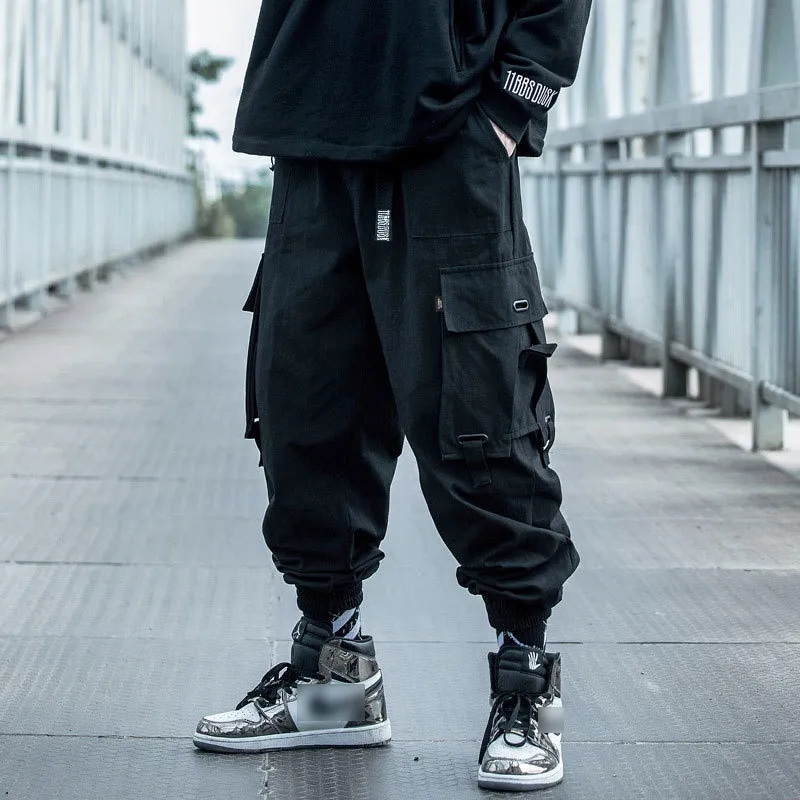 Ảnh Quần yếm hip hop dáng rộng phong cách chức năng nam IELGY 3