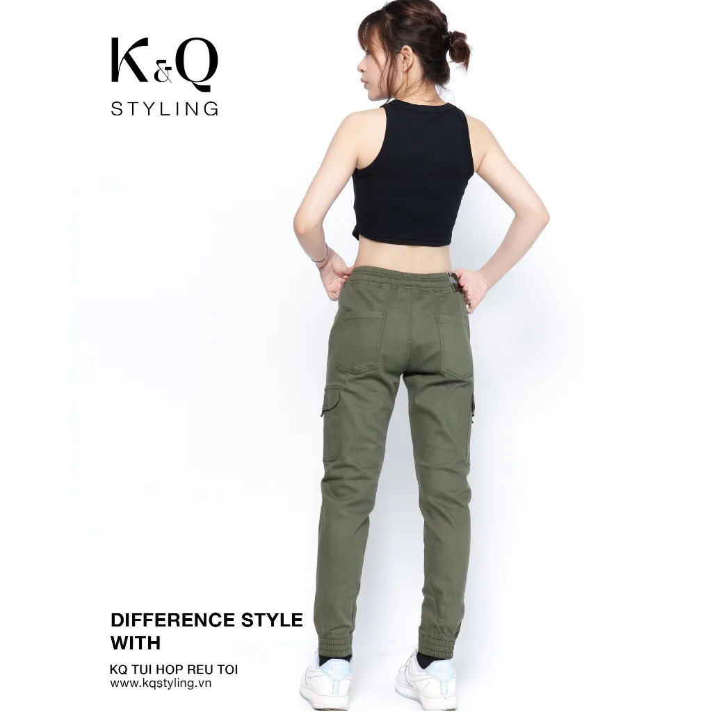 Ảnh QuầnTúi Hộp Kaki KQSTYLING Rêu Tối co giãn cao cấp premium 2