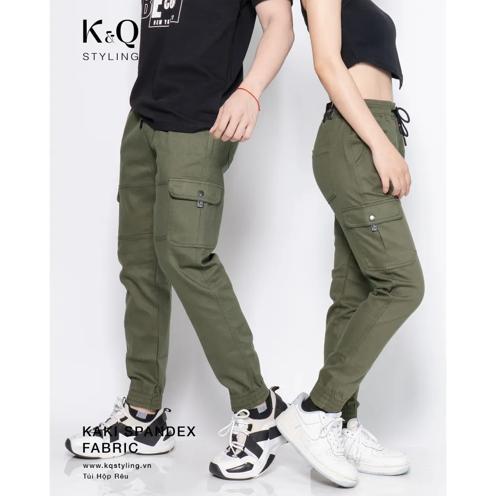 Ảnh QuầnTúi Hộp Kaki KQSTYLING Rêu Tối co giãn cao cấp premium 3