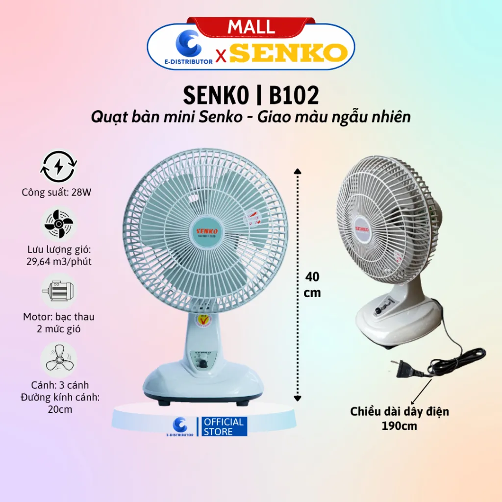 Ảnh Quạt bàn mini SENKO B102 - màu ngẫu nhiên 1