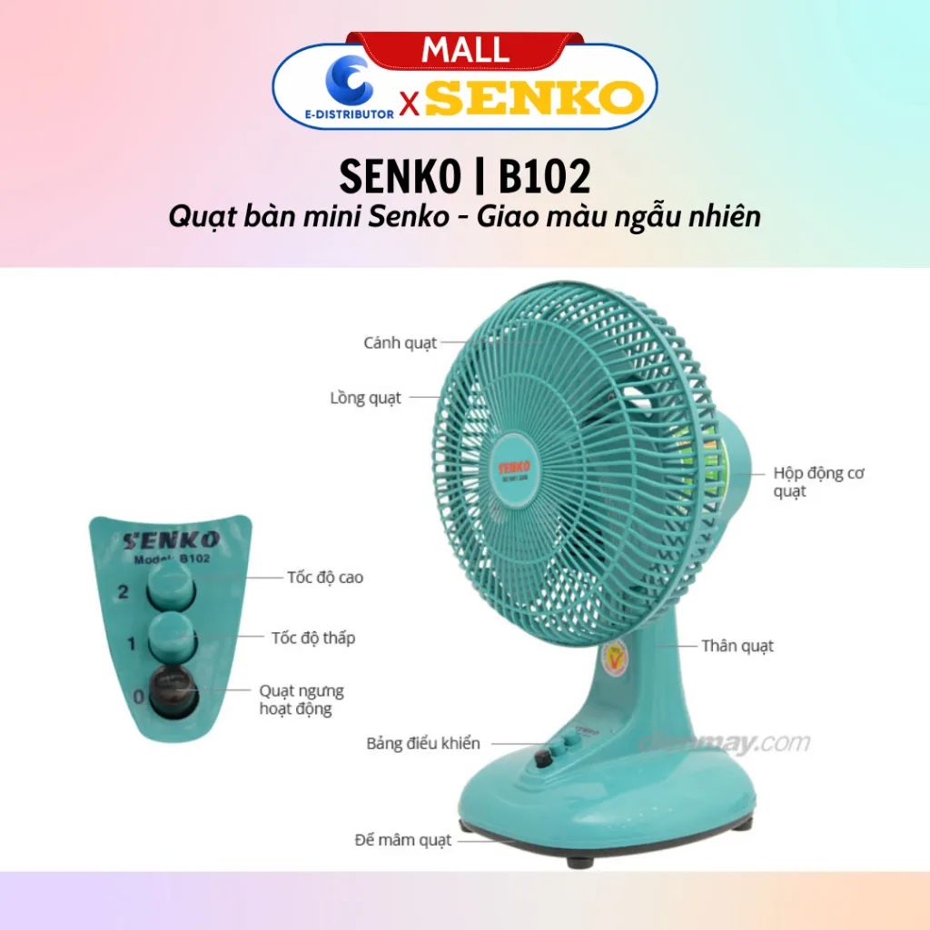 Ảnh Quạt bàn mini SENKO B102 - màu ngẫu nhiên 3