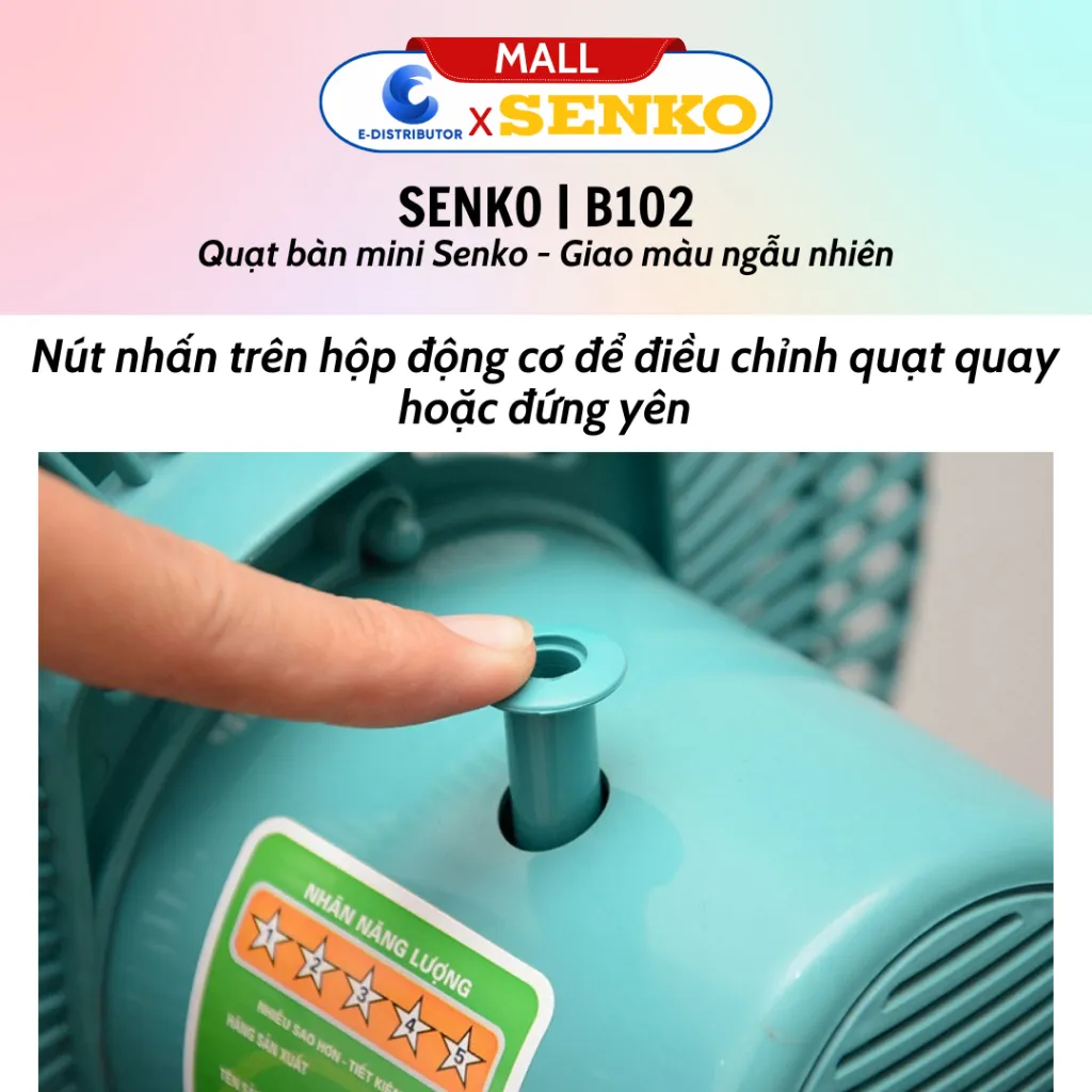 Ảnh Quạt bàn mini SENKO B102 - màu ngẫu nhiên 4