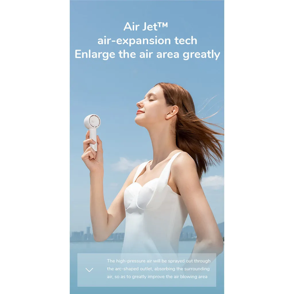 Ảnh Quạt Cầm Tay Mini JISULIFE FA42 Siêu Mát - Sạc Nhanh - Pin 2000/4500mAh Sử Dụng Lên Đến 6H-12H Chính Hãng - BH 12 Tháng 2