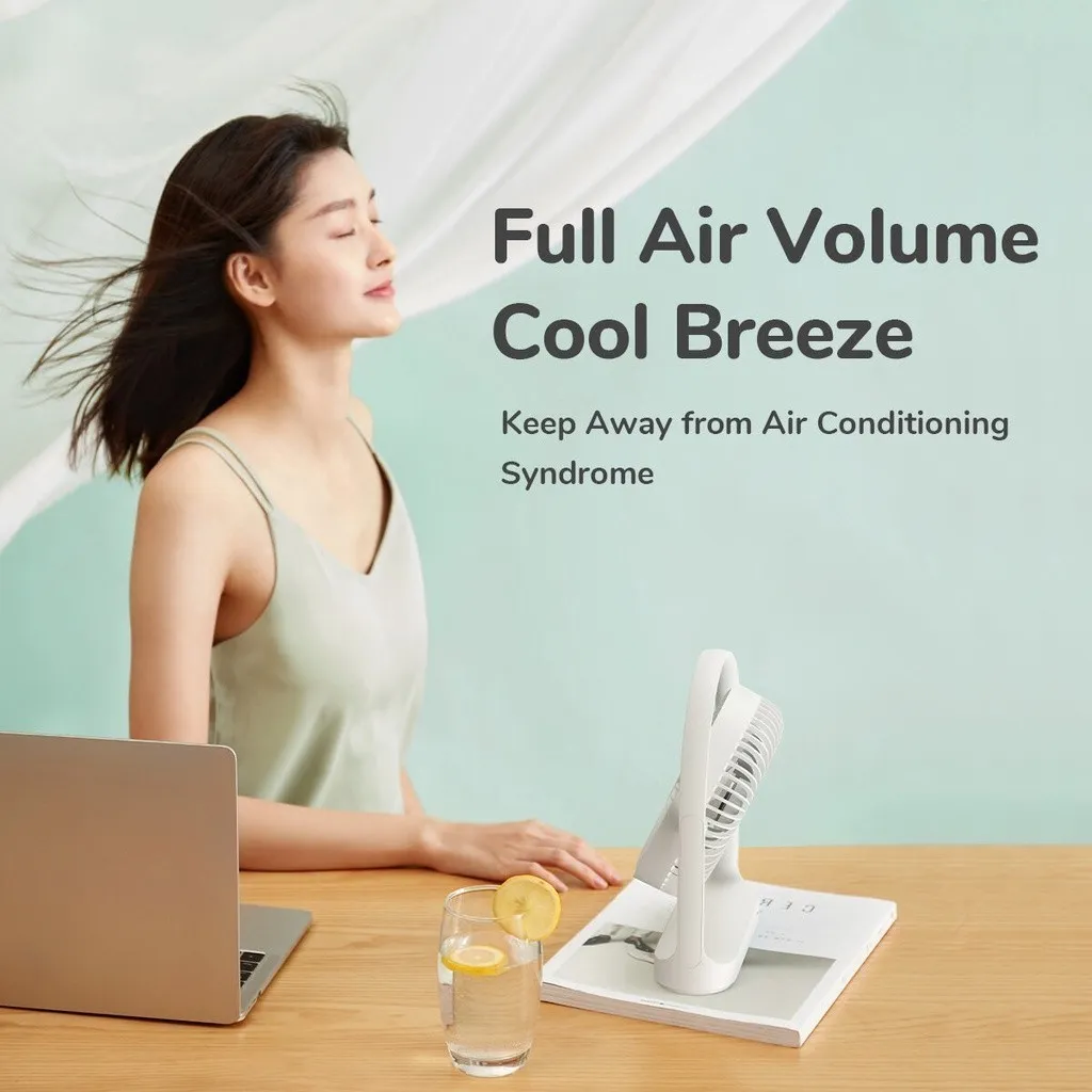 Ảnh Quạt Để Bàn Xoay 330 Độ JISULIFE FA19 | 4 Cấp Độ Gió | Pin 4000mAh Sử Dụng Lên Đến 15H | Bảo Hành Chính Hãng 12 Tháng 3