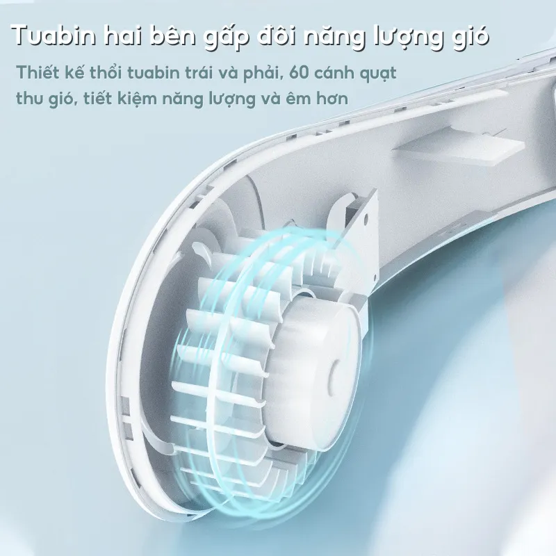 Ảnh Quạt Đeo Cổ HOKU Tích Điện Không Cánh Siêu Mát 360 Độ 3 Chế Độ Mát Sử Dụng Lên Đến 16H Chính Hãng QDC03 4