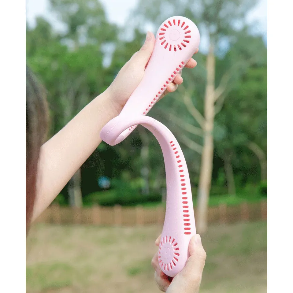 Ảnh Quạt đeo cổ không cánh cao cấp, quạt đeo cổ tích điện pin khủng 2500mAh dử dụng cực lâu, 3 cấp độ gió tiện lợi 1