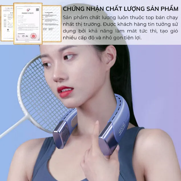 Ảnh Quạt Đeo Cổ Làm Mát HOKU 5 Cấp Độ Gió Làm Mát Nhanh Không Gây Tiếng Ồn, Thời Gian Sử Dụng Lên Tới 10H QDC02 2