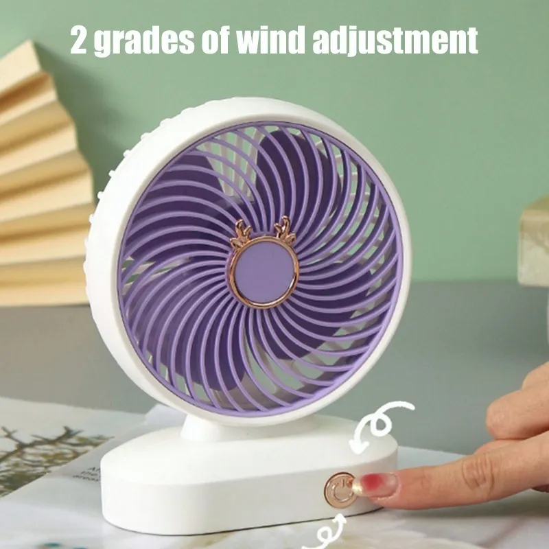 Ảnh Quạt GOOJODOQ cầm tay để bàn kích thước mini nhỏ gọn tiện lợi 2