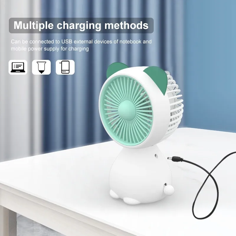 Ảnh Quạt GOOJODOQ cầm tay để bàn kích thước mini nhỏ gọn tiện lợi 3