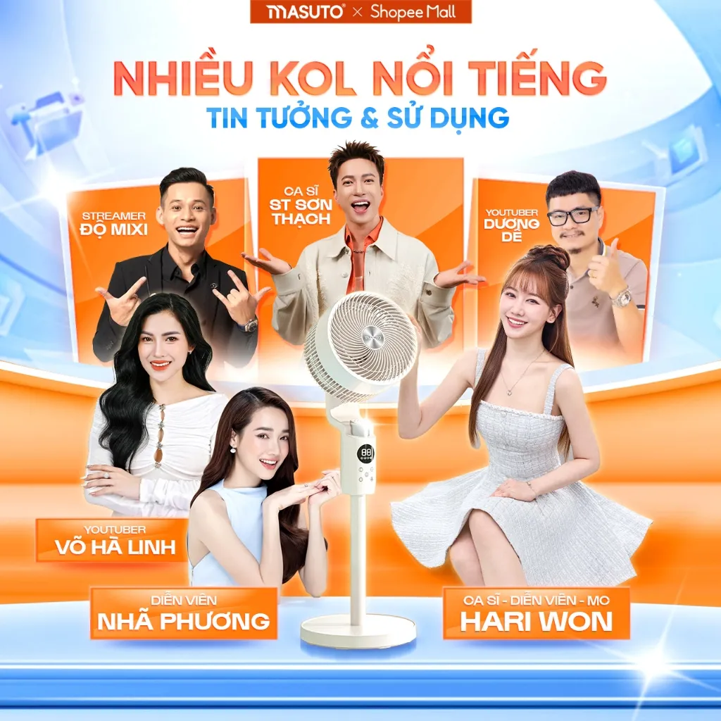 Ảnh Quạt Điện Cây Masuto AI Điều Khiển Bằng Giọng Nói Quạt Mát Ion Âm Bổ Sung Oxy Điều Hòa Không Khí Remote Từ Xa BH 12tháng 2