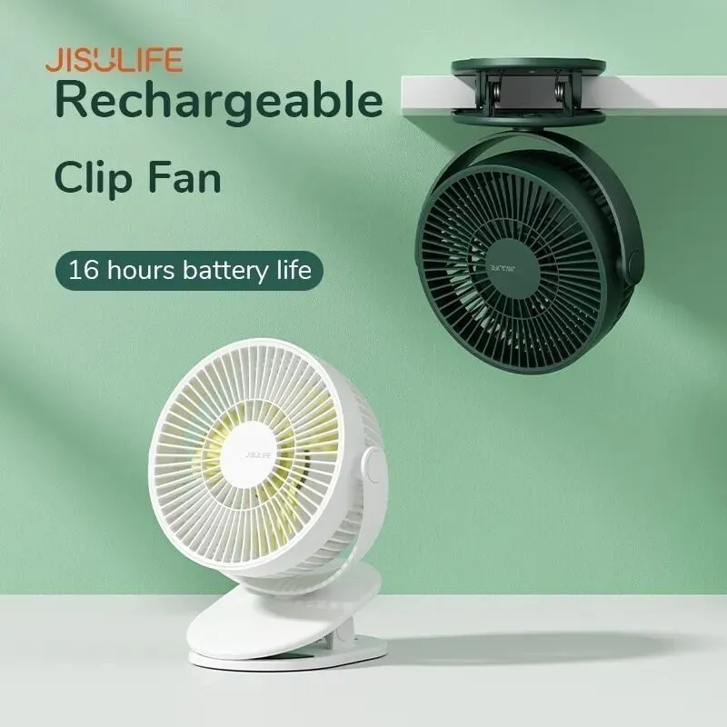 Ảnh Quạt Kẹp Đa Năng Jisulife FA29A Cao Cấp Mát 360 Độ | Pin 4000mAh Sạc Nhanh Sử Dụng Đến 12h | Chính Hãng - BH 12 Tháng 2