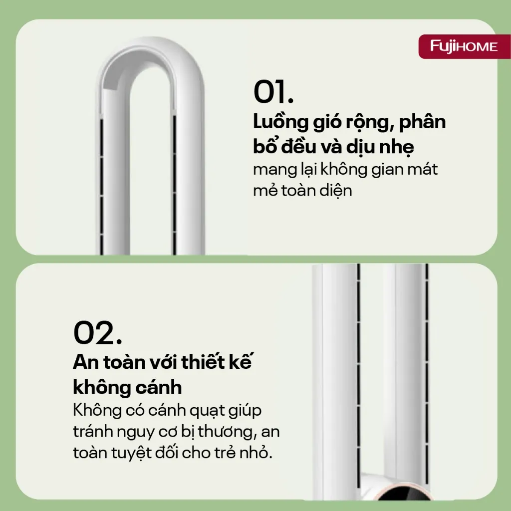 Ảnh Quạt không cánh tích hợp lọc không khí bằng ion Fujihome BF-03R -động cơ không chổi than-BH 24 tháng 4