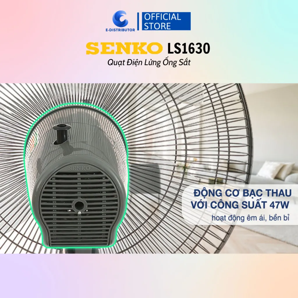 Ảnh Quạt Lửng Ống Sắt Senko LS1630 - Giao Màu Ngẫu Nhiên - Hàng Chính Hãng 3