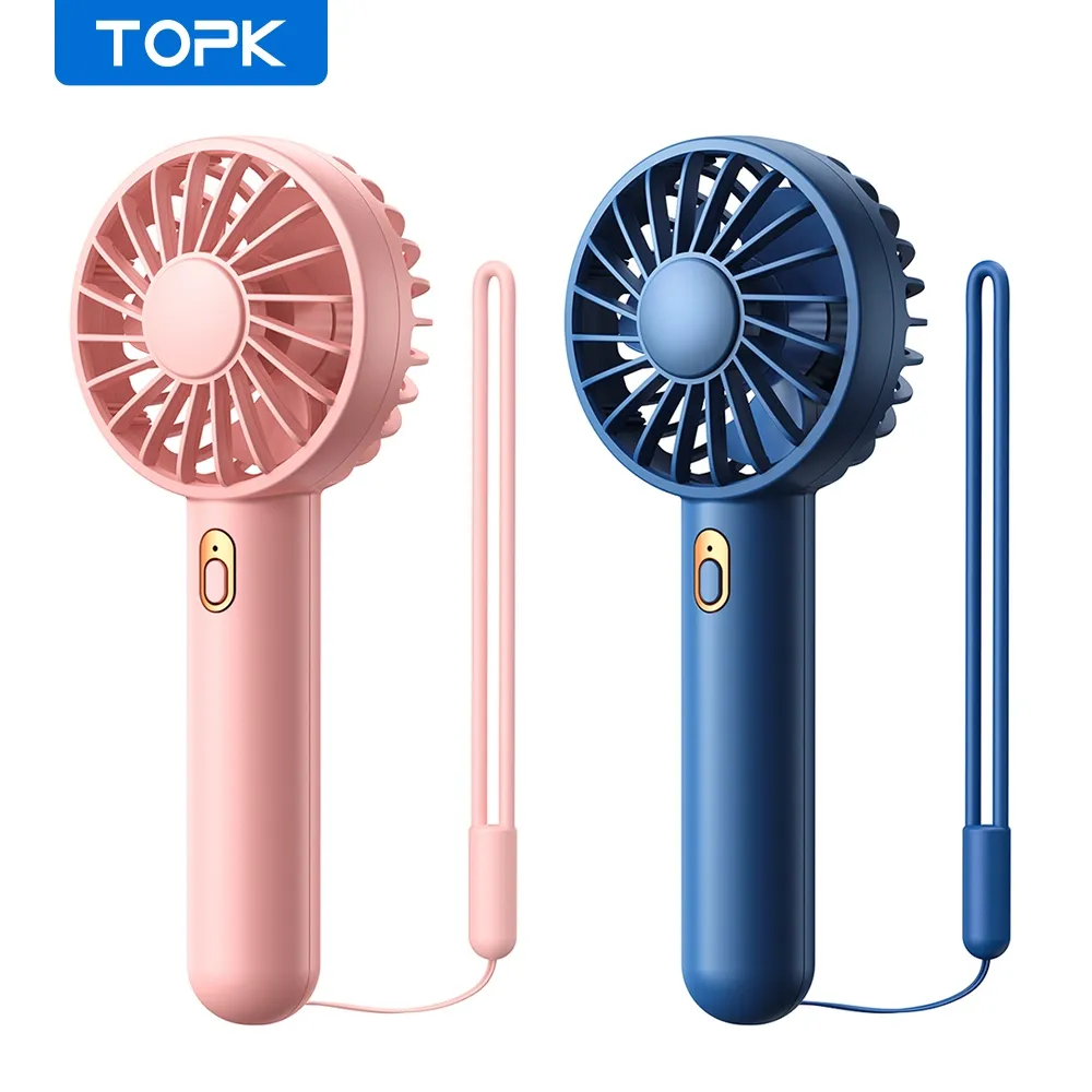 Ảnh Quạt mini cầm tay TOPK 1800mAh đa chức năng gió yên tĩnh phù hợp với nhân viên văn phòng sinh viên 1
