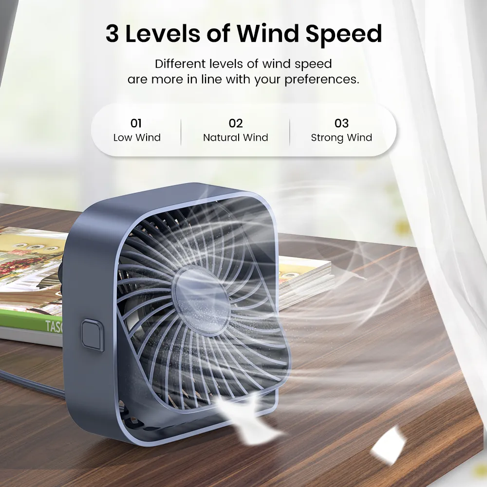 Ảnh Quạt mini để bàn TOPK K50 có thể điều chỉnh cho học sinh/văn phòng 2