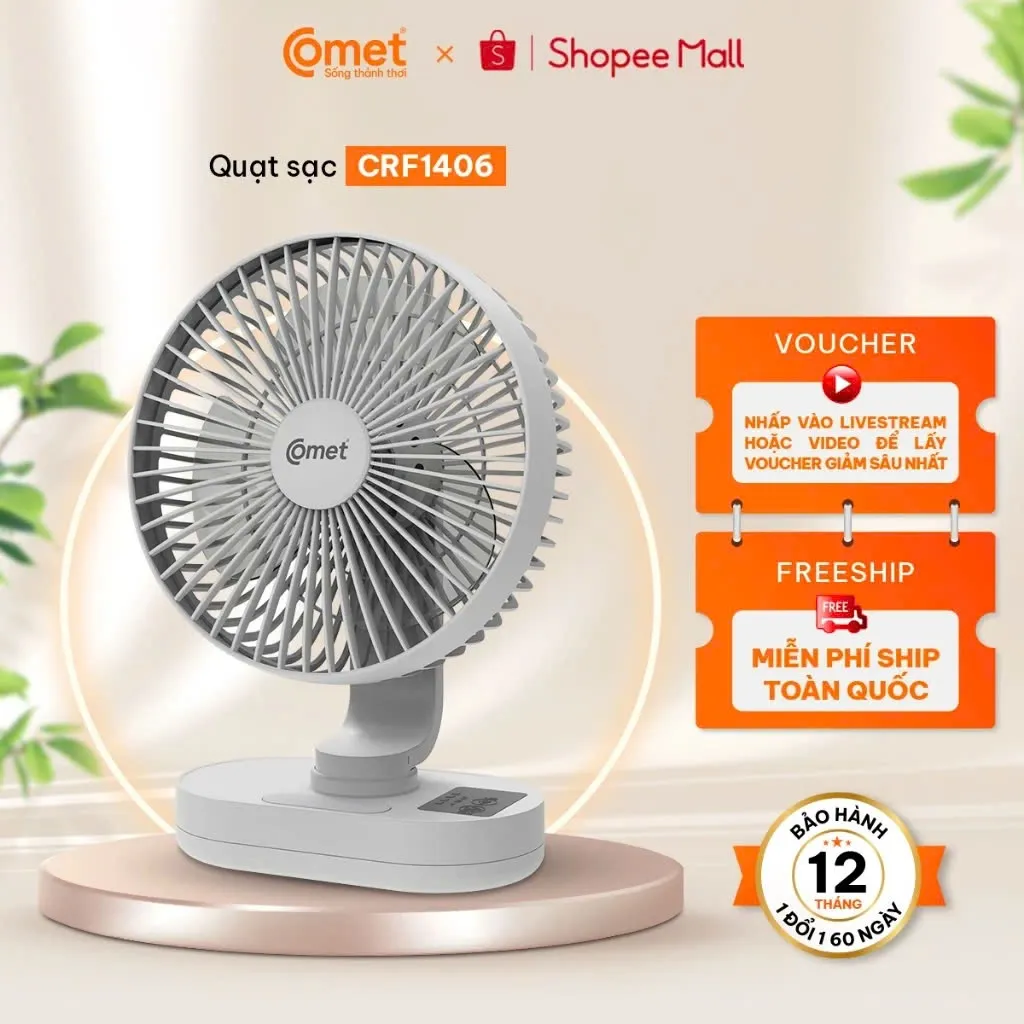 Ảnh Quạt Sạc quạt Mini Gấp Gọn Cầm Tay Comet Nhỏ Gọn Sạc USB Tiện Lợi, sử dụng lên tới 12 tiếng 3