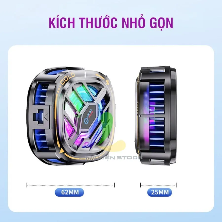 Ảnh Quạt tản nhiệt điện thoại HOSAN X76A / X76A Pro trang bị đèn Led RGB và màn hình hiển thị nhiệt độ 2