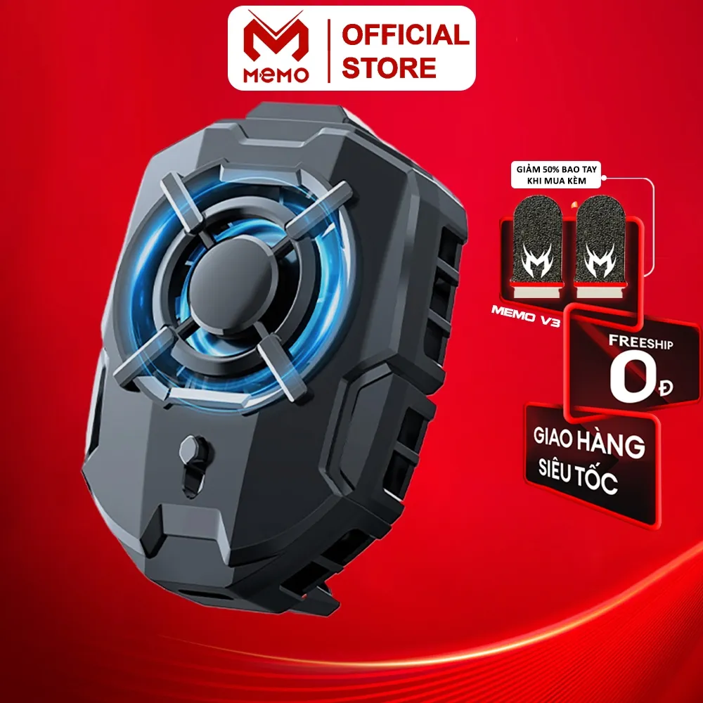 Ảnh Quạt tản nhiệt điện thoại MEMO DLA7 sò lạnh làm mát sâu chống ồn led gaming chơi game liên quân tốc chiến pubg ff mobile 1