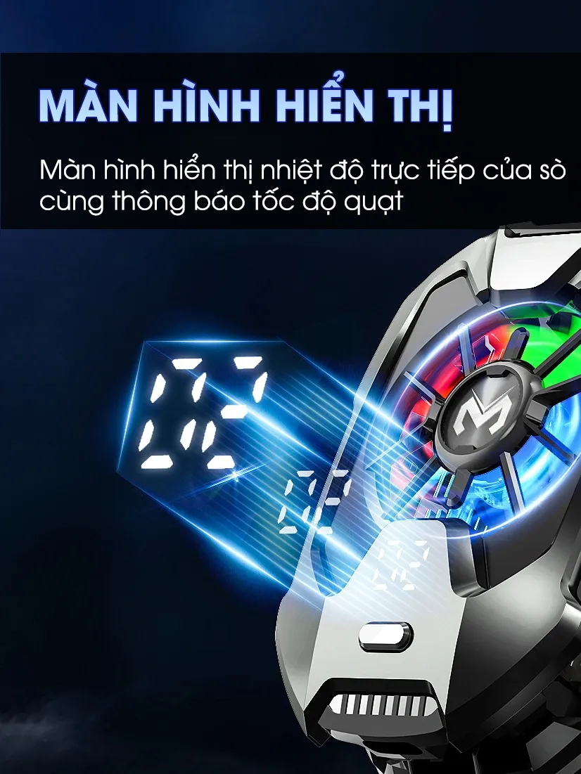 Ảnh Quạt tản nhiệt điện thoại MEMO DLA8 sò lạnh bản 2024 làm mát sâu thế hệ mới tăng fps bảo vệ pin chơi liên quân FF PUBG 3