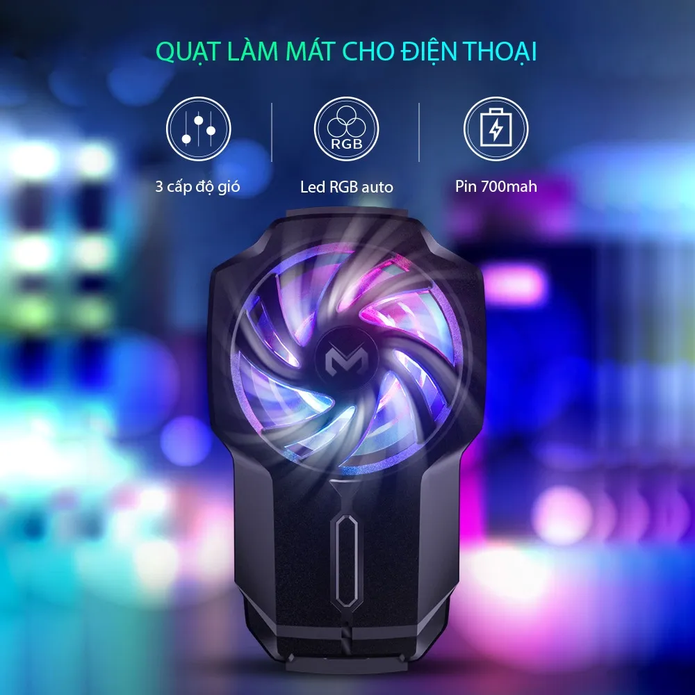 Ảnh Quạt tản nhiệt điện thoại MEMO FL05 không dây có pin 700 mAh điều chỉnh độ gió 3 mức chơi game MOBA FPS LIÊN QUÂN PUBG 3