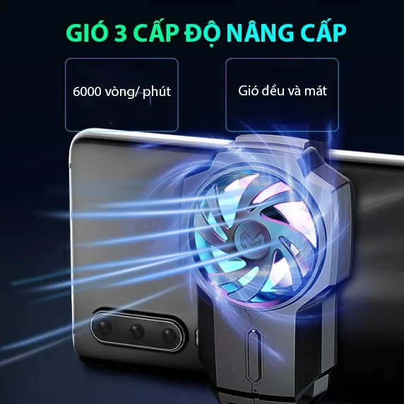 Ảnh Quạt tản nhiệt điện thoại MEMO FL05 không dây có pin 700 mAh điều chỉnh độ gió 3 mức chơi game MOBA FPS LIÊN QUÂN PUBG 4