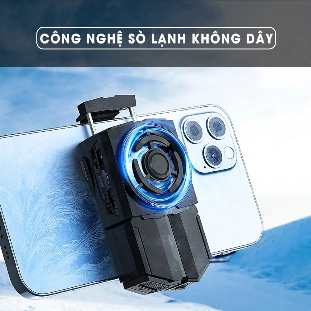 Ảnh Quạt tản nhiệt điện thoại sò lạnh pin không dây MEMO DLA5 pin 1200mAh nhỏ gọn làm mát nhanh chống ồn LED gaming 4