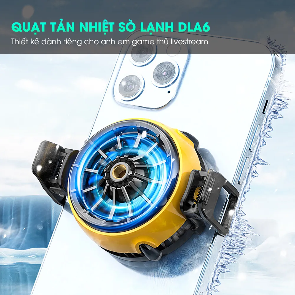 Ảnh Quạt tản nhiệt điện thoại sò lạnh MEMO DLA6 livestream làm mát siêu mạnh có led gaming cho game thủ chơi liên quân pubg 3