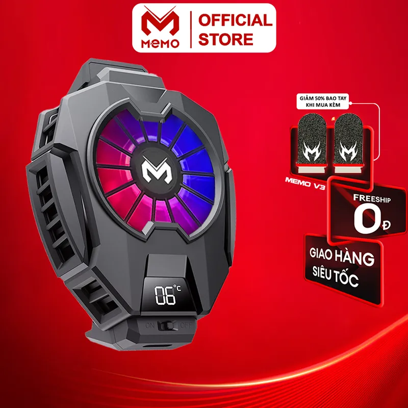 Ảnh Quạt tản nhiệt điện thoại sò lạnh Memo DL05 / DL06 / DL07 / FL01/ FL05 / FL06 / FL07 chơi game mobile PUBG FF Liên Quân 1