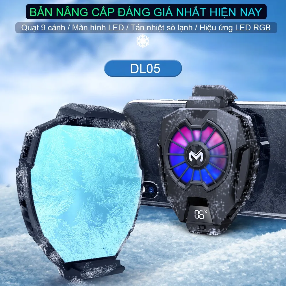 Ảnh Quạt tản nhiệt điện thoại sò lạnh Memo DL05 / DL06 / DL07 / FL01/ FL05 / FL06 / FL07 chơi game mobile PUBG FF Liên Quân 3