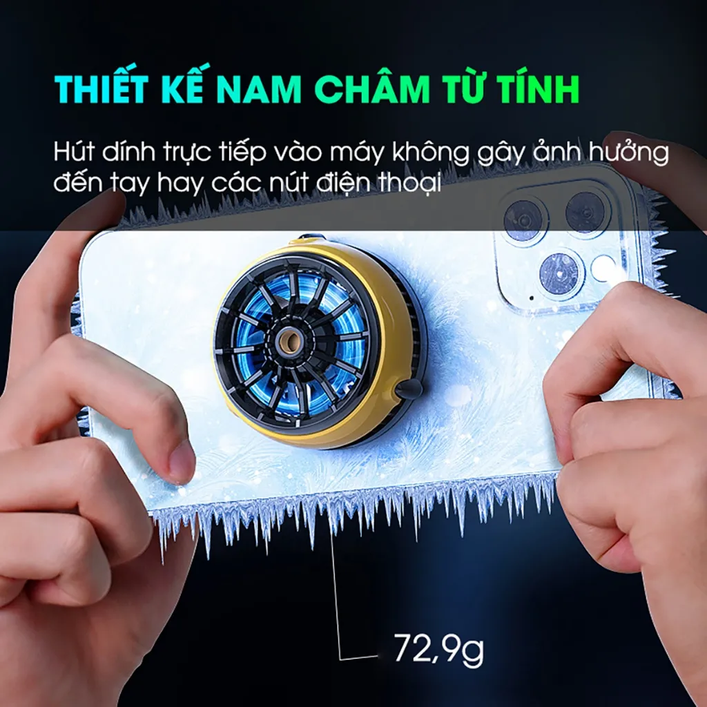 Ảnh Quạt tản nhiệt tái bản MEMO CX04 thế hệ mới từ tính hỗ trợ live stream chơi game giảm giật lag Liên quân FF COD 4