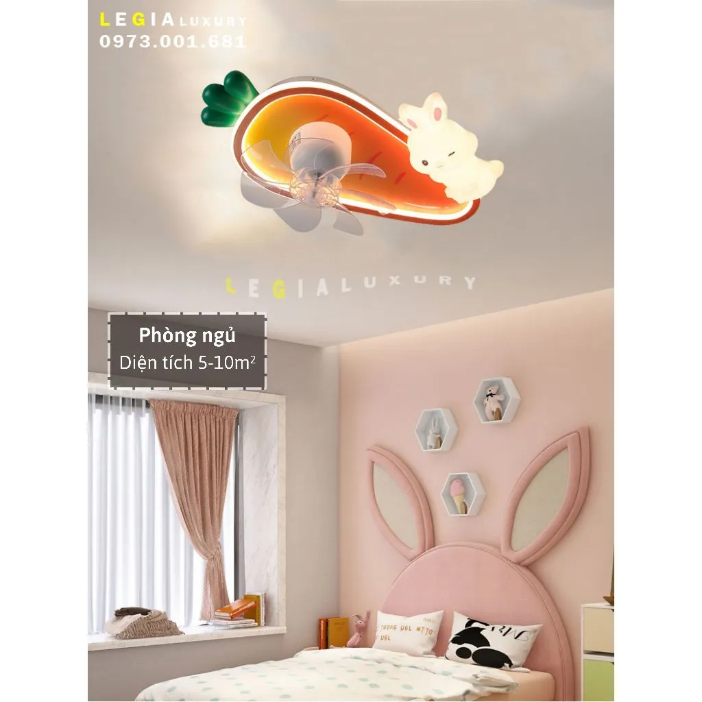 Ảnh Quạt trần cho bé | Quạt trần phòng ngủ trẻ em | Quạt trần nhỏ nhẹ | Quạt trần mini Lê Gia 2