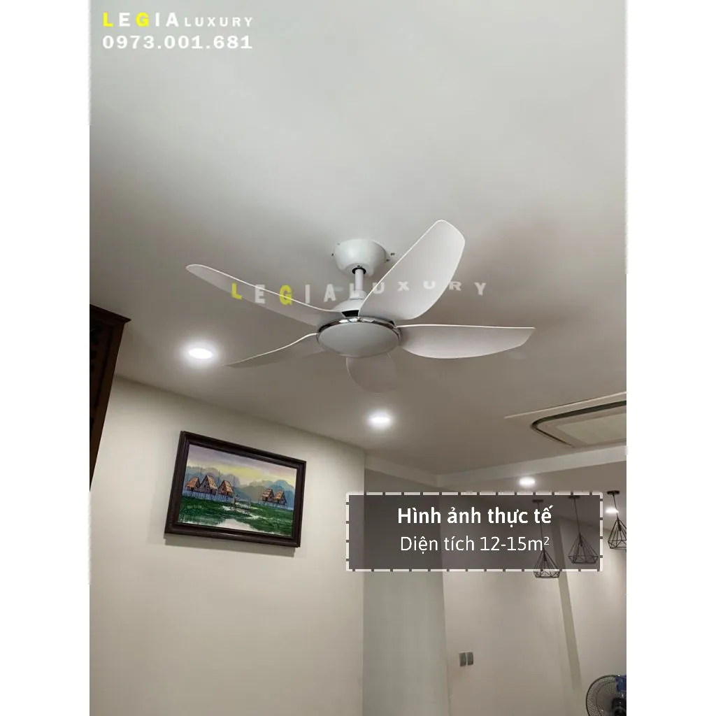 Ảnh Quạt Trần Chung Cư Cổ Ngắn Gió Mạnh | Quạt trần Lê Gia Bảo Hành 5 Năm 3