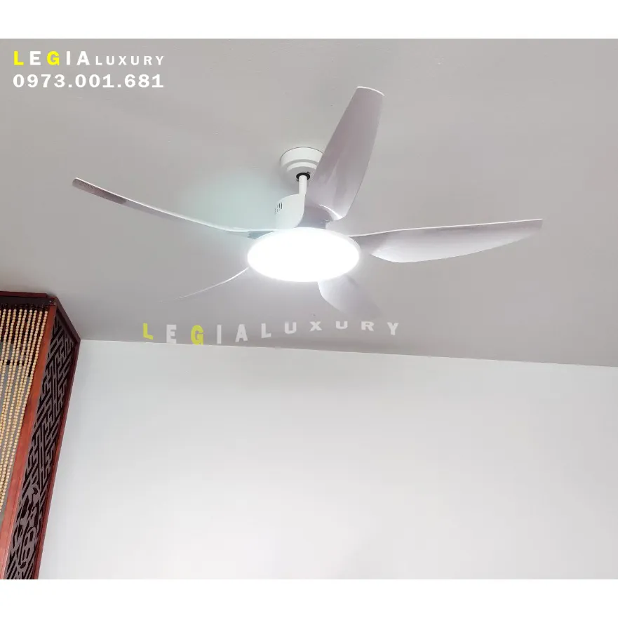 Ảnh Quạt Trần Đèn Gió Mạnh LÊ GIA LGFAN668T - Chiều Cao 38cm - Sải Cánh 142cm - Bảo Hành 5 Năm 4