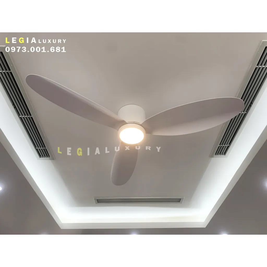 Ảnh Quạt Trần Đèn Gió Mạnh LÊ GIA LGFAN728T - Chiều Cao 18cm - Sải Cánh 132cm - Bảo Hành 5 Năm 4