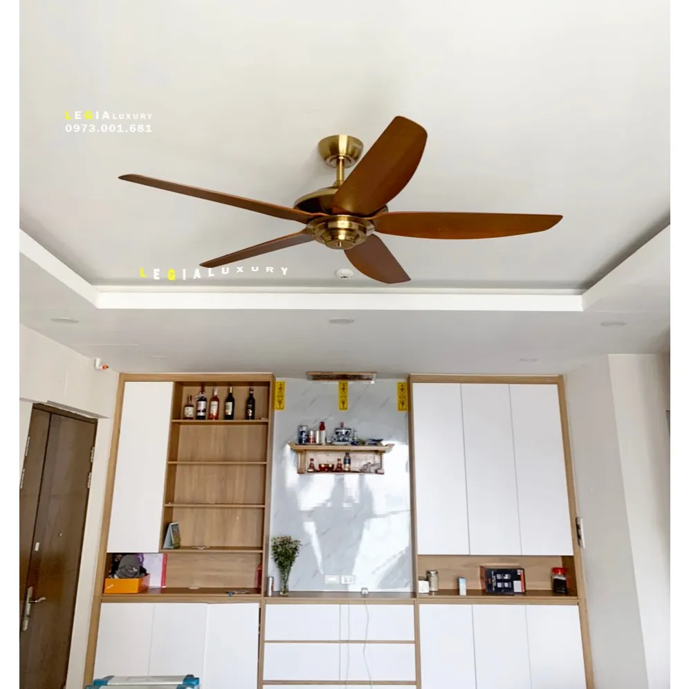Ảnh Quạt trần MẠ VÀNG 24K LGFAN869 | Quạt trần hiện đại đẹp VIP LUXURY 2025 4