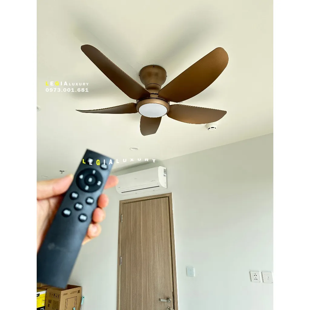 Ảnh Quạt Trần Mini chung cư Cao Cấp ERF968 phù hợp phòng diện tích 7m2 đến 15m2 3