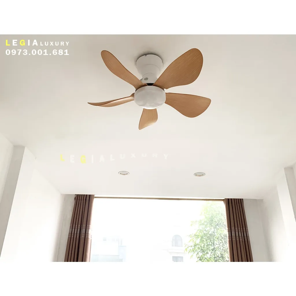 Ảnh Quạt Trần Mini Có Đèn Lê Gia LGFAN650V - Chiều Cao 23cm - Sải Cánh 73cm - Bảo Hành 5 Năm 3
