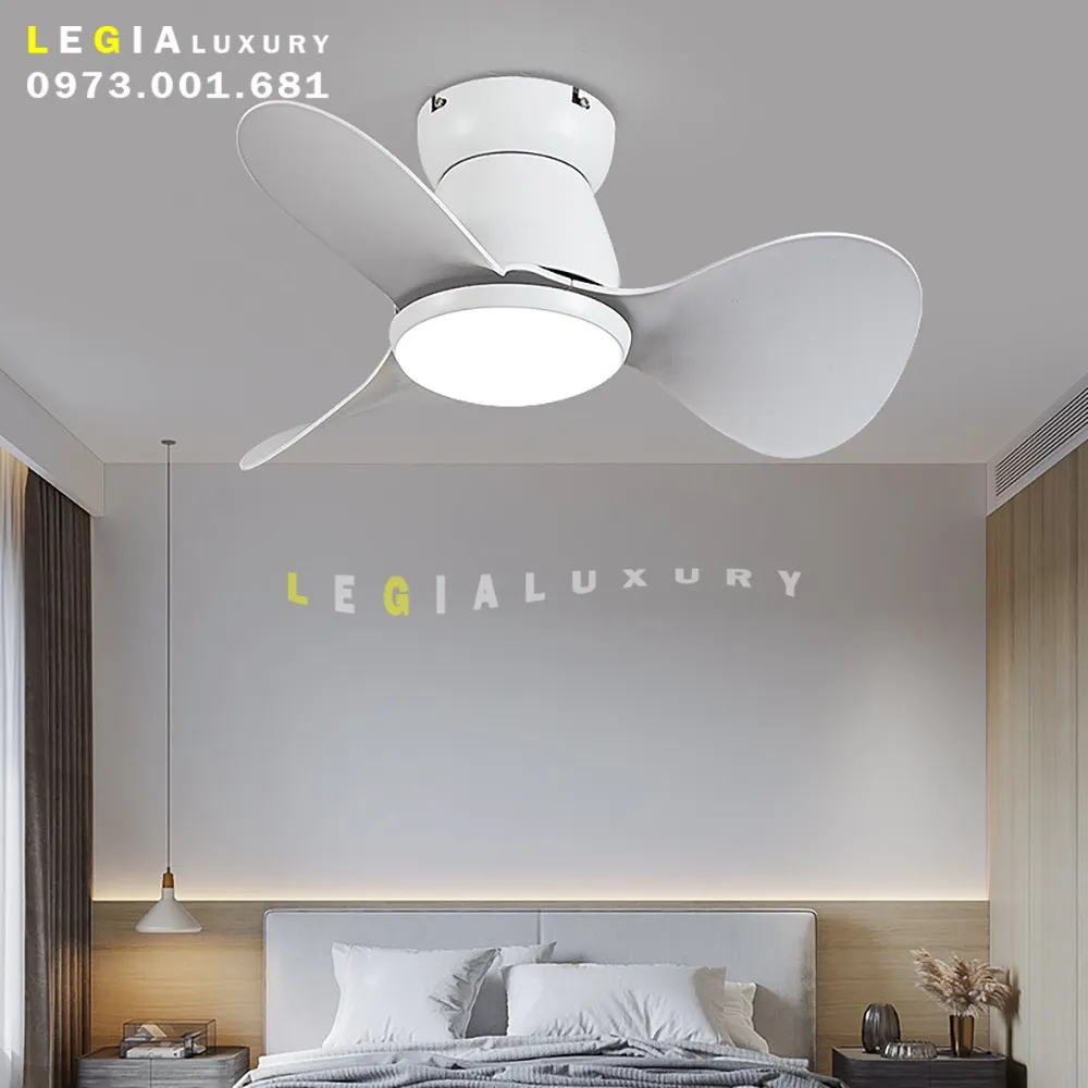 Ảnh Quạt Trần Mini Có Đèn LÊ GIA LGFAN730T - Chiều Cao 22cm - Sải Cánh 61cm - Bảo Hành 5 Năm 2